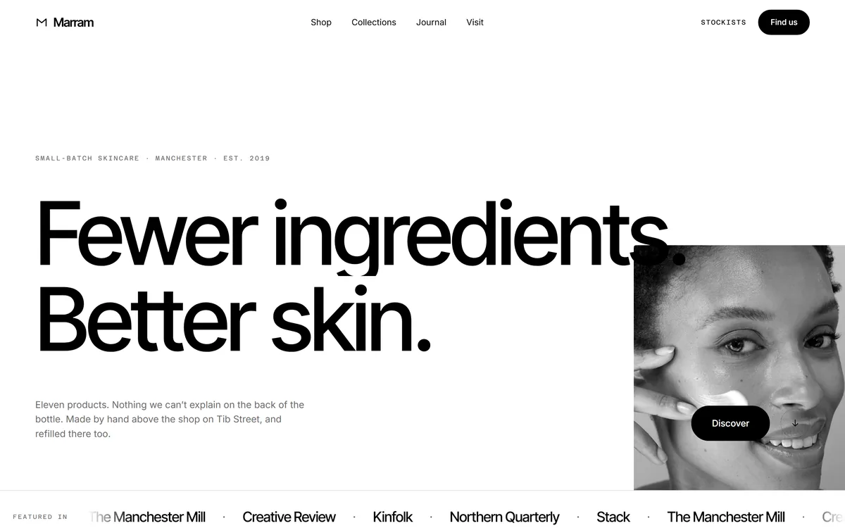The Marram Apothecary demo site homepage
